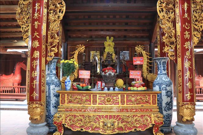 Trong ảnh: Tòa tiền tế trong Đền thờ Cao Lỗ Vương, huyện Gia Bình, tỉnh Bắc Ninh. Ảnh: Thanh Thương- TTXVN