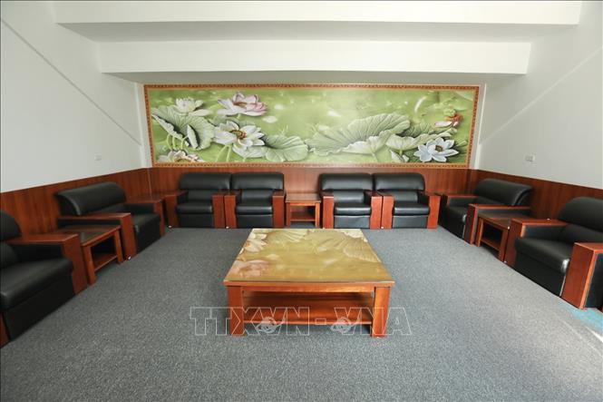 Trong ảnh: Phòng VIP tại nhà thi đấu Bắc Từ Liêm. Ảnh: Minh Quyết - TTXVN