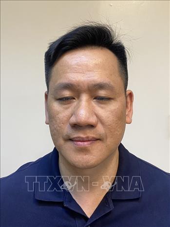 Trong ảnh: Bị can Lê Văn Thịnh, Phó Tổng Giám đốc Công ty TNHH Thương mại Dịch vụ Khách sạn Tân Hoàng Minh. Ảnh: TTXVN phát