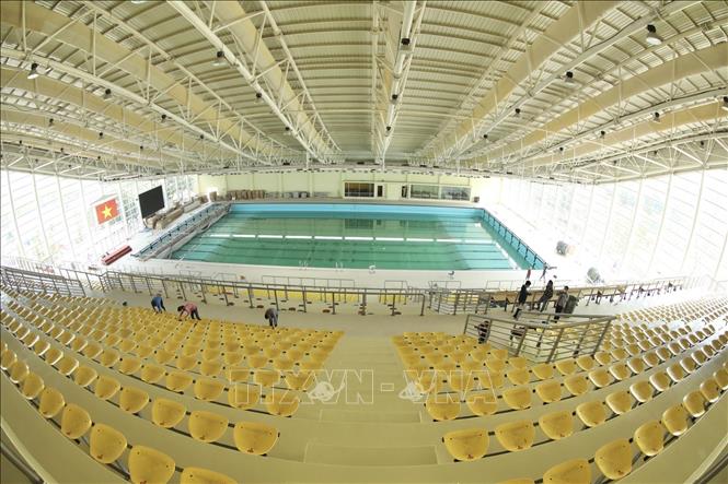 Nhà thi đấu môn Bơi đã sẵn sàng cho SEA Games 31. Ảnh: Minh Quyết - TTXVN