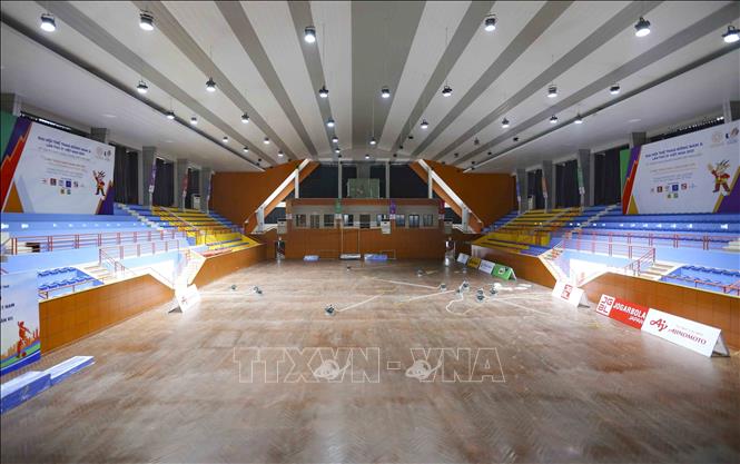 Nhà thi đấu quận Tây Hồ có sức chứa 2000 chỗ ngồi. Ảnh: Tuấn Đức - TTXVN