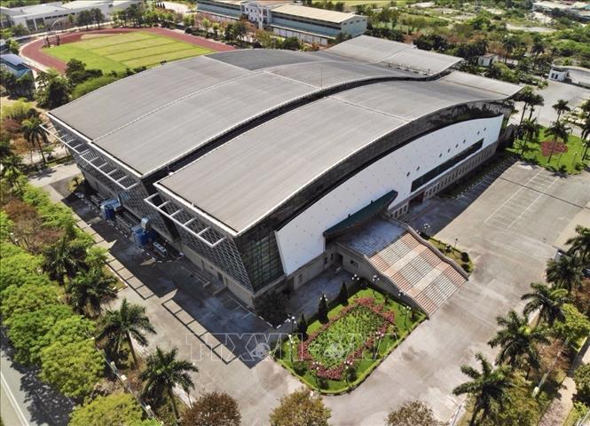 Cung Điền kinh Hà Nội, nơi tổ chức bộ môn Đấu kiếm và lễ bế mạc của SEA Games 31. Ảnh: Hoàng Hiếu - TTXVN 