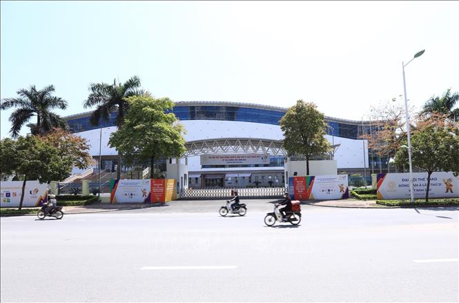 Cung Điền kinh Hà Nội, nơi tổ chức bộ môn Đấu kiếm và lễ bế mạc của SEA Games 31. Ảnh: Hoàng Hiếu - TTXVN 