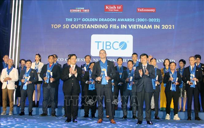 Photo: Top 50 outstanding FIEs are honoured. VNA Photo: Mỹ Phương 