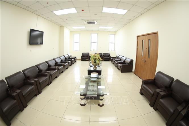 Phòng VIP tại Cung Điền kinh Hà Nội (Trung tâm Huấn luyện và Thi đấu TDTT Hà Nội), nơi diễn ra nội dung thi đấu môn Đấu kiếm và Lễ bế mạc SEA Games 31. Ảnh: Minh Quyết - TTXVN