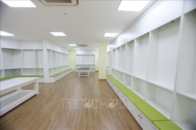 Photo: All of changing rooms at the Viet Tri Stadium are new and modern. VNA Photo: Trung Kiên 