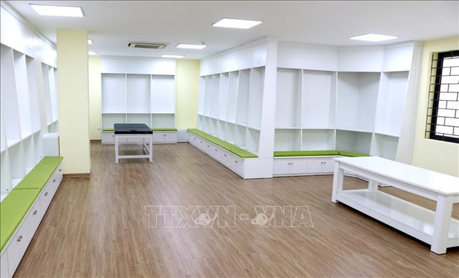 Photo: All of changing rooms at the Viet Tri Stadium are new and modern. VNA Photo: Trung Kiên 