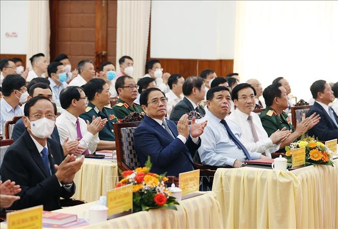 PM Pham Minh Chinh and delegates attend the ceremony. VNA Photo: Dương Giang