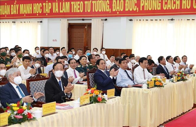 PM Pham Minh Chinh and delegates attend the ceremony. VNA Photo: Dương Giang