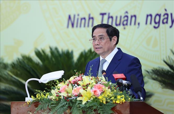 PM Pham Minh Chinh speaks at the ceremony. VNA Photo: Dương Giang