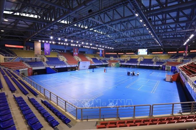 Photo: The 5,000-seat Multi-functional Gymnasium in the northern province of Quang Ninh is ready for SEA Games 31's indoor volleyball event. VNA Photo: Hoàng Hiếu 