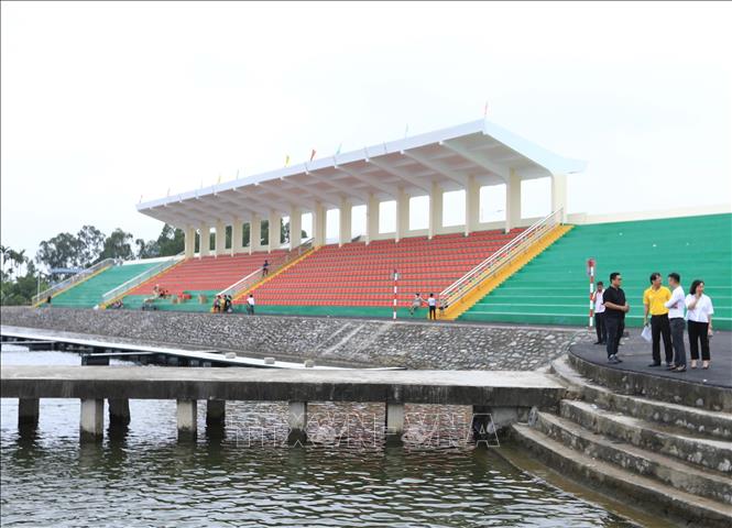 Photo: A boat racing training area in Thuy Nguyen district, the northern city of Hai Phong is ready for SEA Games 31's canoeing and rowing events. VNA Photo: Hoàng Hiếu 