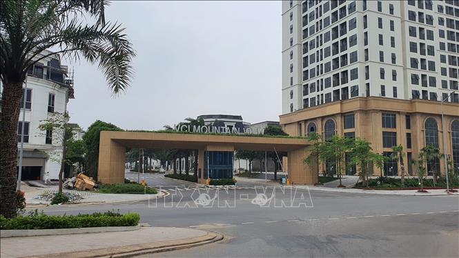 Trong ảnh: Khu nhà ở đô thị thuộc dự án MOUNTAIN VIEW của Công ty Cổ phần đầu tư VCI tại phường Định Trung, thành phố Vĩnh Yên (Vĩnh Phúc).  Ảnh: Nguyễn Trọng Lịch - TTXVN
