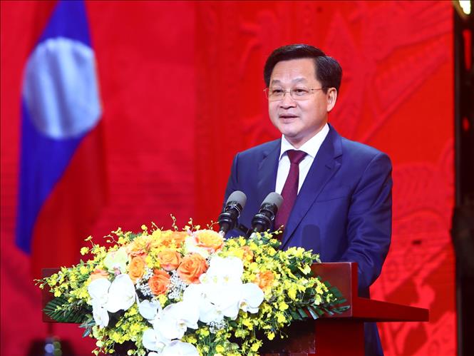 Trong ảnh: Phó Thủ tướng Lê Minh Khái phát biểu tại buổi lễ. Ảnh: An Đăng - TTXVN