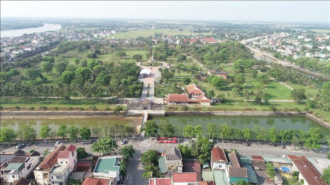 Di tích lịch sử quốc gia đặc biệt Thành cổ Quảng Trị nhìn từ trên cao. Ảnh: Thanh Thủy-TTXVN