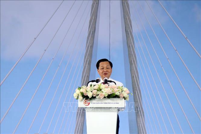 Trong ảnh: Phó Thủ tướng Chính phủ Lê Minh Khái phát biểu tại Lễ khánh thành cầu Thủ Thiêm 2. Ảnh: Tiến Lực – TTXVN