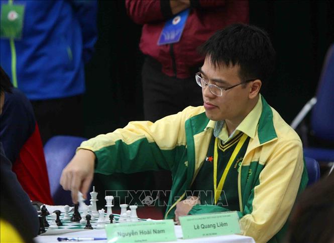 Trong ảnh: Kỳ thủ Lê Quang Liêm. Ảnh (tư liệu): Thanh Tùng-TTXVN


