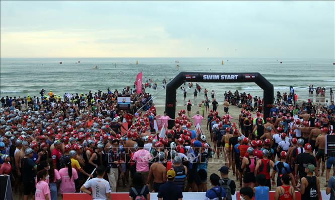 Trong ảnh: Cuộc thi thu hút đông đảo vận động viên trong nước và quốc tế tham dự. Ảnh: Trần Lê Lâm - TTXVN 