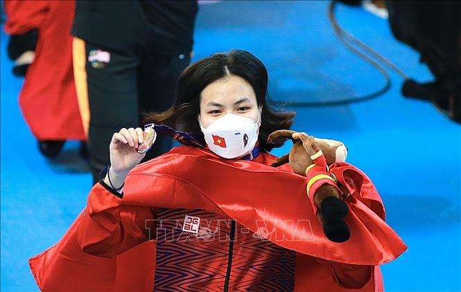 Diver Ngo Phuong Mai wins first medal for Vietnam at SEA Games 31. She wins a bronze medal in the women’s individual 1m Springboard. VNA Photo: Trọng Đạt