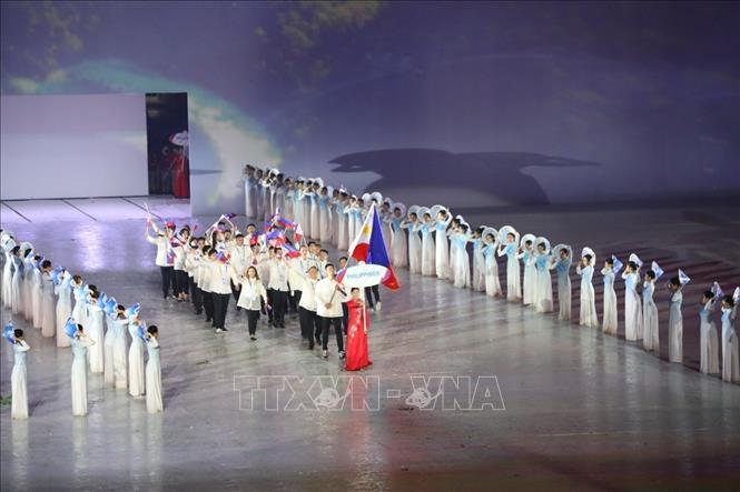 Đoàn thể thao Philippines đăng ký 947 thành viên tham dự với 304 cán bộ, 643 vận động viên. Ảnh: Phạm Hậu-TTXVN