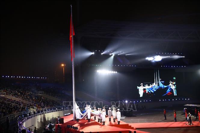 Lễ thượng cờ Liên đoàn Thể thao Đông Nam Á và cờ SEA Games. Ảnh: TTXVN
