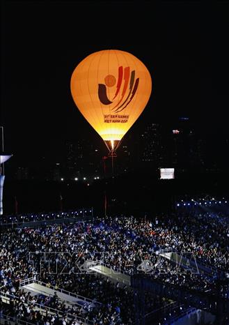 Khinh khí cầu SEA Games 31 tại lễ khai mạc. Ảnh: TTXVN