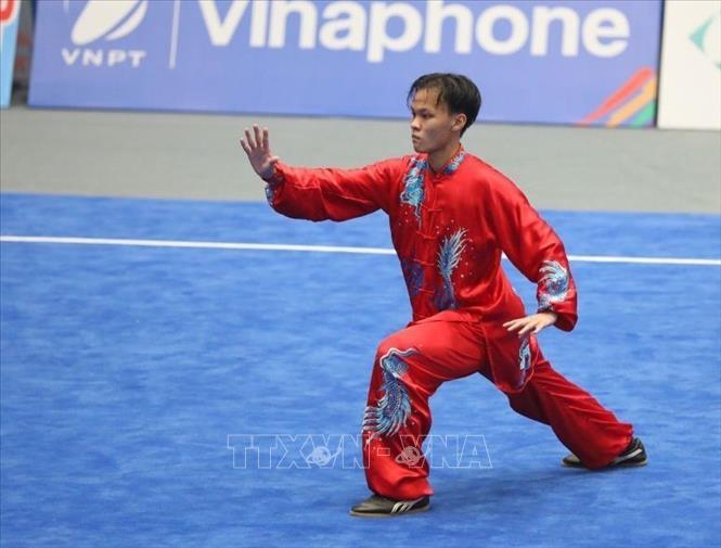 VĐV Brunei biểu diễn bài Thái cực quyền nam. Ảnh: Phạm Hậu - TTXVN