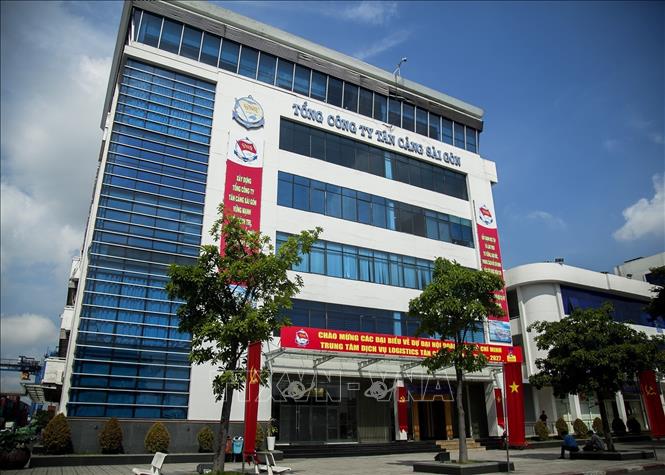 Trong ảnh: Trụ sở làm việc chính của Tân Cảng Sài Gòn tại thành phố Thủ Đức. Ảnh: Hồng Đạt - TTXVN