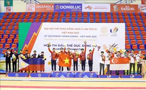 SEA Games 31: Thể dục dụng cụ Việt Nam giành HCV nội dung Đồng đội nam
