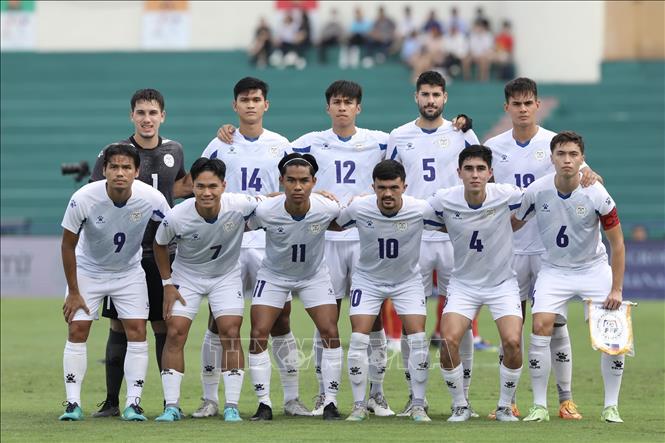 The line-up of the U23 Philippines. VNA Photo