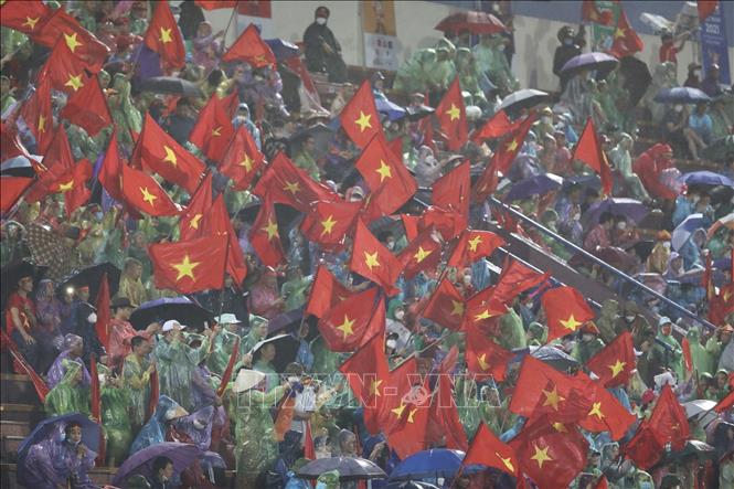 Vietnamese fans at Viet Tri stadium. VNA Photo