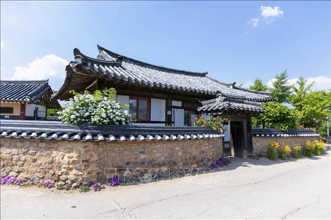 Trong ảnh: Ngôi nhà cổ đặc trưng của tầng lớp địa chủ dưới Triều đại Joseon ở Làng cổ Hahoe. Ảnh: Anh Nguyên-TTXVN