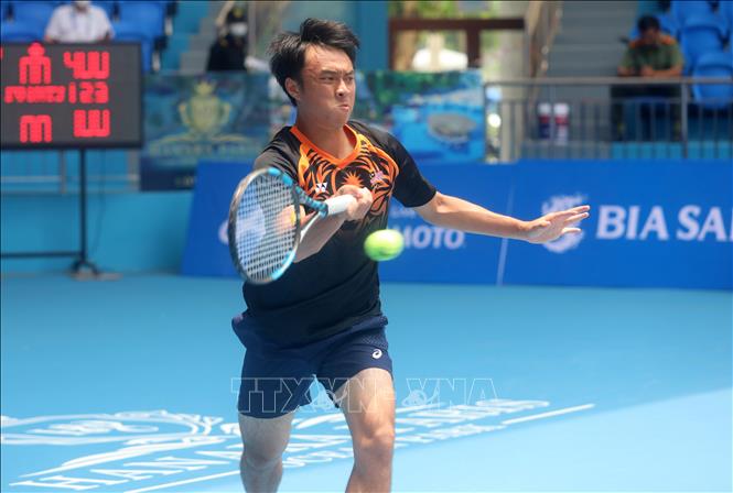 Tay vợt Hao Shen Koay (Malaysia) thua 0-2 ở nội dung đơn nam. Ảnh: Thế Duyệt – TTXVN