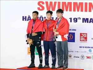 SEA Games 31: VĐV Phạm Thanh Bảo giành HCV nội dung 50m bơi ếch nam