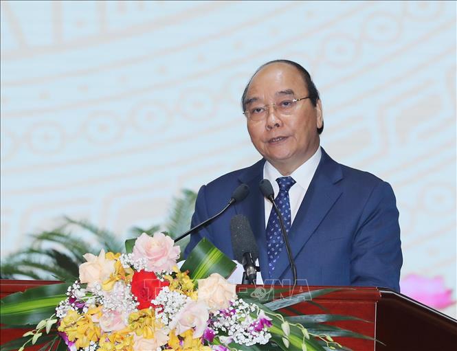 Chủ tịch nước Nguyễn Xuân Phúc phát biểu tại lễ trao Giải thưởng Hồ Chí Minh về khoa học, công nghệ lĩnh vực quân sự, quốc phòng. Ảnh: Trọng Đức - TTXVN