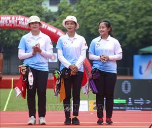 SEA Games 31: Đội tuyển Bắn cung Việt Nam giành HCB nội dung cung 3 dây đồng đội nữ