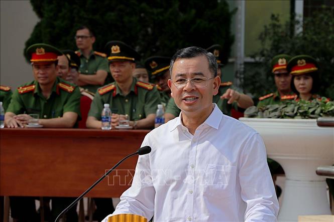 Trong ảnh: Ông Ngô Văn Tuấn, Bí thư Tỉnh ủy Hòa Bình, phát biểu tại buổi lễ. Ảnh: Thanh Hải - TTXVN  