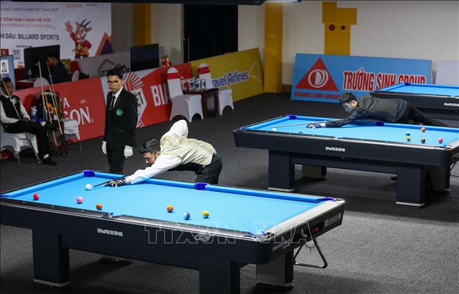 Các nội dung thi đấu Billiard snooker ngày 19/5. Ảnh: Khánh Hoà - TTXVN