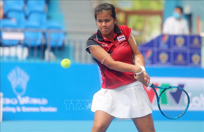 Thailand player Anchisa Chanta, the opponent of Vietnamese tennis player Chanelle Van Nguyen. VNA Photo: Thế Duyệt