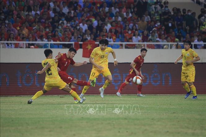 Thái Lan luôn là thử thách lớn nhất tại SEA Games đối với bóng đá Việt Nam. Ảnh: Hoàng Linh - TTXVN
