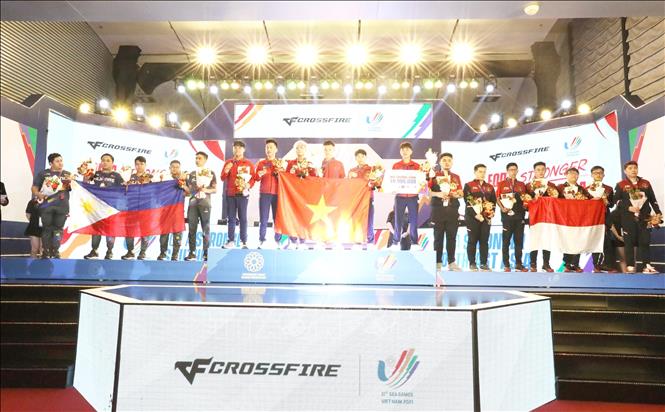 Vietnam secures a gold medal in the esports’ Crossfire while the silver for the Philippines and the bronze for Indonesia. VNA Photo: Minh Đông. VNA Photo: Minh Đông