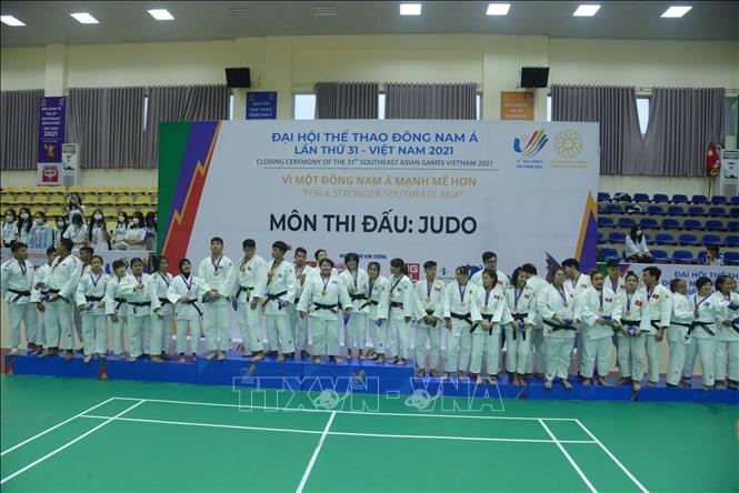 Vietnam wins a bronze medal in Judo team event at the ongoing SEA Games 31 on May 22. VNA Photo: Quang Quyết