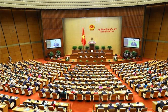 The 15th-tenure National Assembly convenes the third session in Hanoi on May 23. VNA Photo