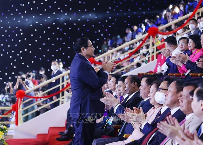 Prime Minister Pham Minh Chinh at the closing ceremony.  VNA Photo