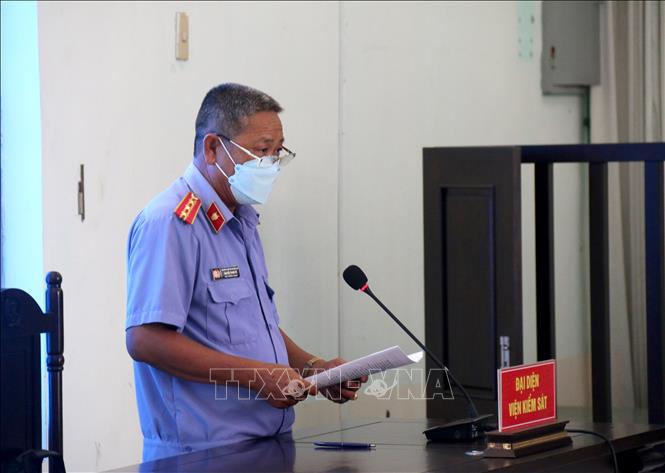 Trong ảnh: Viện kiểm sát nhân dân tỉnh Bình Thuận công bố cáo trạng. Ảnh: Nguyễn Thanh – TTXVN