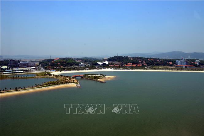 Hình ảnh từ trên cao nơi được ví là “làng SEA Games “ tại Quảng Ninh - Ảnh  thời sự trong nước - Văn hoá & Xã hội - Thông tấn xã Việt Nam (TTXVN)