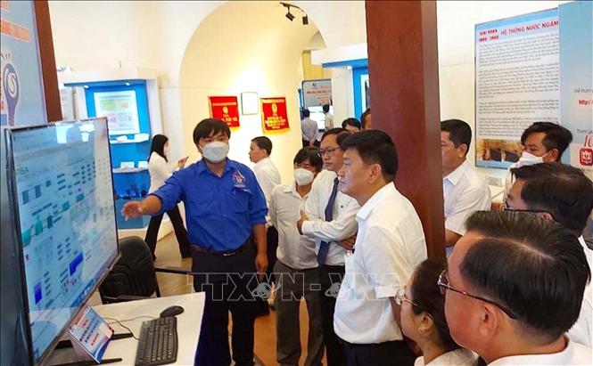 Trong ảnh: Đông đảo người lao động tham gia “Tuần lễ khoa học và sáng tạo” năm 2022 do Tổng Công ty cấp nước Sài Gòn tổ chức nhân Tháng Công nhân lần thứ 14. Ảnh: Thanh Vũ - TTXVN