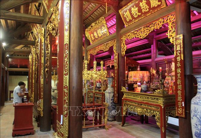 Trong ảnh: Đền thờ Nhà bác học Lê Quý Đôn trong khu lưu niệm. Ảnh: Thế Duyệt – TTXVN 