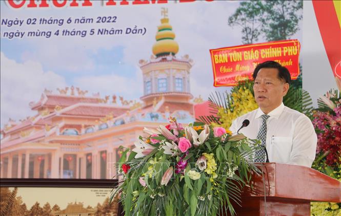 Trong ảnh: Phó Chủ tịch UBND tỉnh An Giang Trần Anh Thư phát biểu tại Lễ khánh thành. Ảnh: Công Mạo-TTXVN