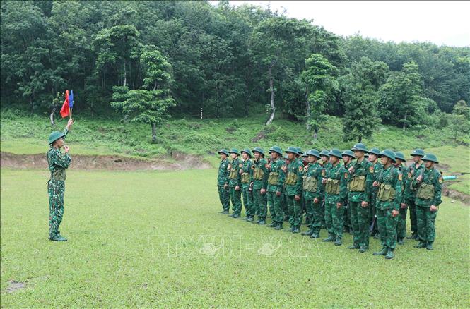 Trong ảnh: Tổ chức huấn luyện kỹ thuật chiến đấu bộ binh tại Tiểu đoàn Huấn luyện, cơ động (Bộ đội Biên phòng tỉnh Điện Biên). Ảnh: Xuân Tiến – TTXVN 